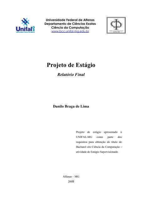 Relatório Estágio Danilo Braga - BCC Unifal-MG - Universidade ...
