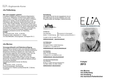 Flyer ELiA 1_2013 - VHS Peißenberg