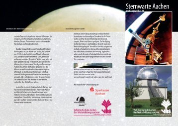 Info-Flyer der VHS-Sternwarte - Volkshochschule Aachen