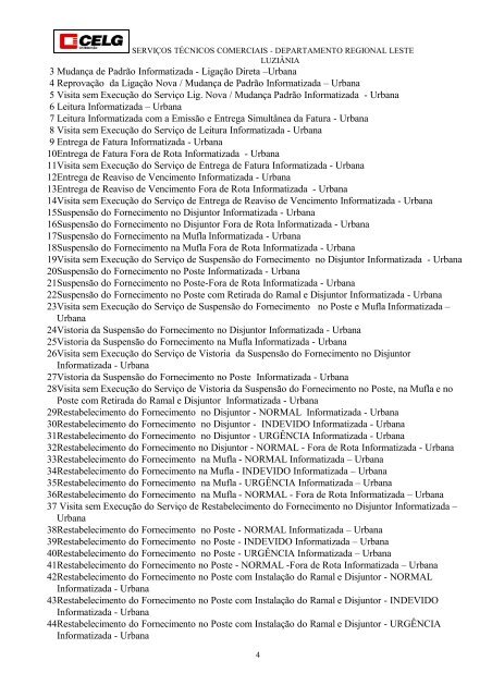 Departamento Regional Nordeste - Celg D