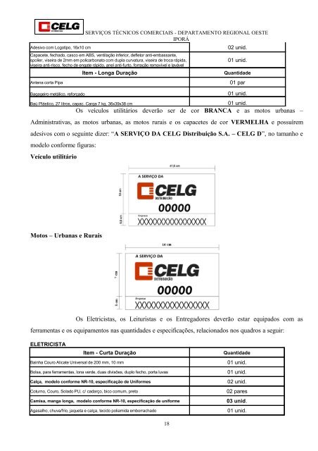 Departamento Regional Nordeste - Celg D