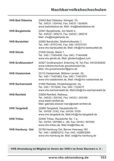 Musikschule Ahrensburg an der VHS