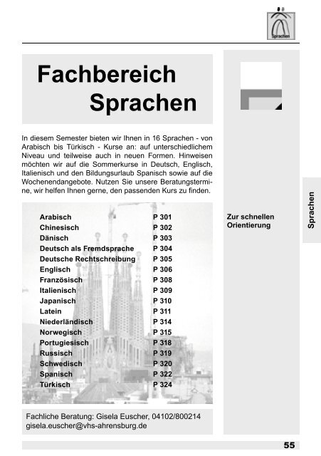 Fachbereich Sprachen - VHS Ahrensburg