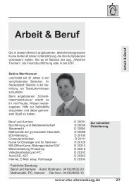 Arbeit & Beruf - VHS Ahrensburg