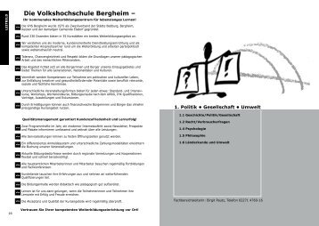 Die Volkshochschule Bergheim â - VHS Bergheim