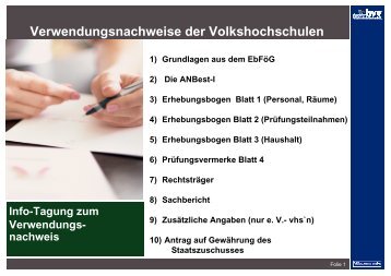 Präsentation zu den Themen EbFöG, ANBest-I und - Bayerischer ...