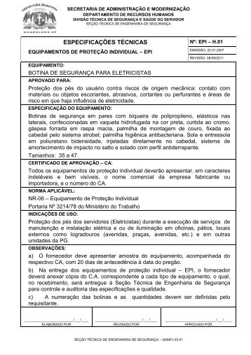 epi-h.01 - botina segurança para eletricistas - Portal do Servidor