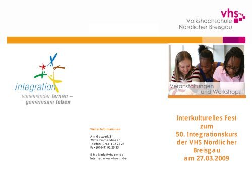 Interkulturelles Fest zum 50. Integrationskurs der VHS NÃ¶rdlicher ...