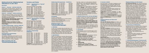 Kletterflyer 2013 - Volkshochschule Ibbenbüren