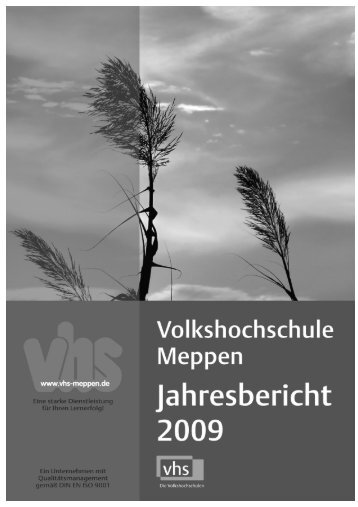 Jahresbericht 2009 - Volkshochschule Meppen