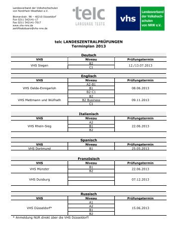 Terminpläne für Landeszentralprüfungen (PDF) - vhs-nrw