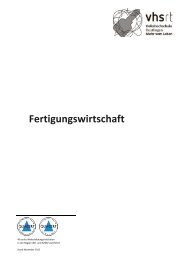 Fertigungswirtschaft (PDF) - Volkshochschule Reutlingen GmbH