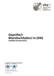 Bilanzbuchhalter/-in (IHK) (PDF) - Volkshochschule Reutlingen GmbH