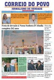 1ª de agosto de agosto 2010 - Jornal Correio do Povo Goiás