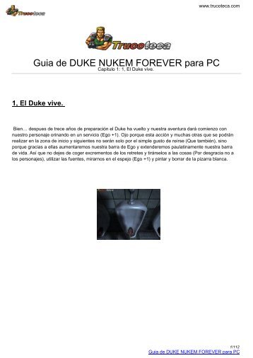 Guia de DUKE NUKEM FOREVER para PC - Trucoteca.com