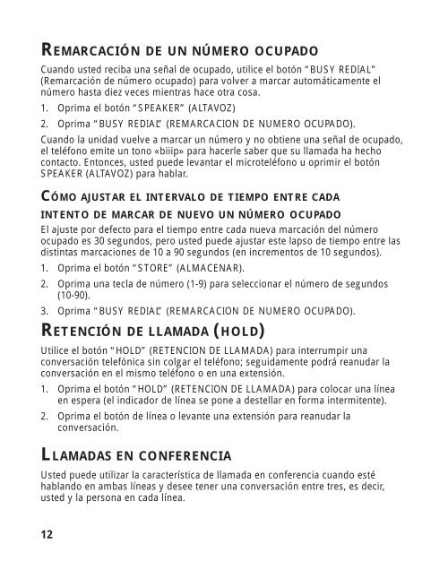 Sistema Contestador de dos Lineas Guía del Usuario - Thomson ...