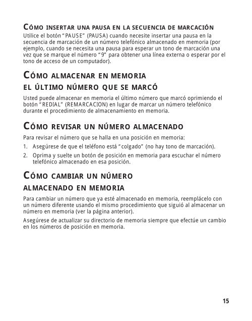 Sistema Contestador de dos Lineas Guía del Usuario - Thomson ...