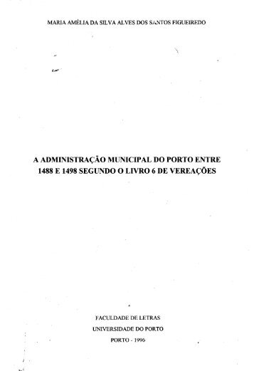 a administração municipal do porto entre 1488 e 1498 segundo o ...
