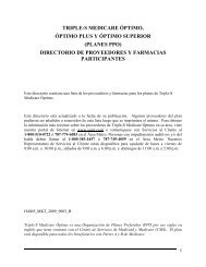 TRIPLE-S MEDICARE ÓPTIMO, ÓPTIMO PLUS Y ... - Planes Medicare