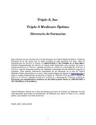 Triple-S, Inc. Triple-S Medicare Óptimo Directorio ... - Planes Medicare