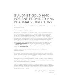 guildnet gold hmo pos snp provider and pharmacy directory