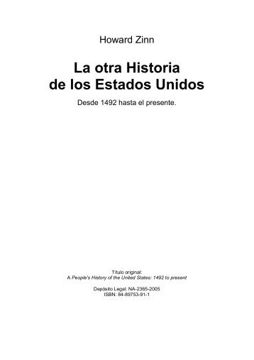 La otra Historia de EE.UU. -Howard Zinn