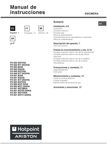 Download do manual - Hotpoint