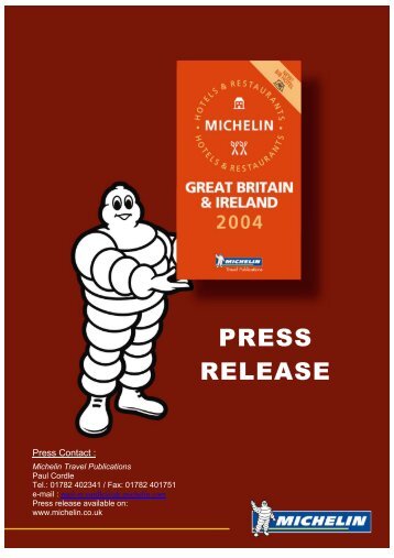 The MICHELIN® Guide: Great Britain and Ireland 2004 - ViaMichelin