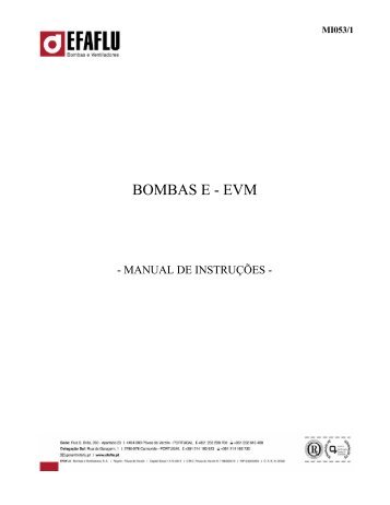 BOMBAS E - EVM - Efaflu