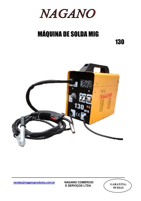 MÁQUINA DE SOLDA MIG - Naganoprodutos.com.br