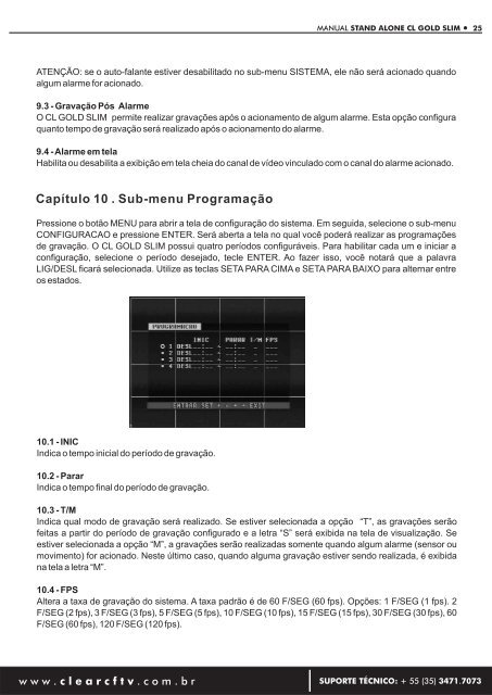 MANUAL DO USUÁRIO - CLEAR CFTV – Soluções Integradas para ...