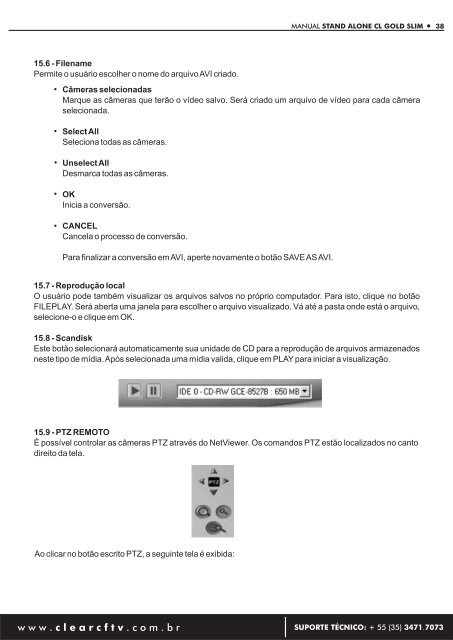 MANUAL DO USUÁRIO - CLEAR CFTV – Soluções Integradas para ...