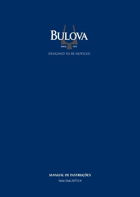 MANUAL DE INSTRUÇÕES - Bulova