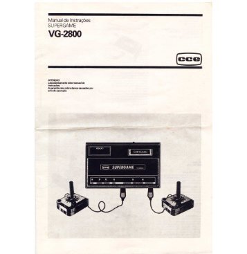 Manual Supergame CCE VG-2800 - DataCassete