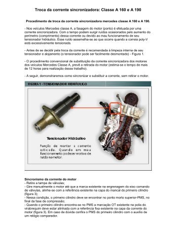 Troca da corrente sincronizadora: Classe A 160 e A 190 - pedropower