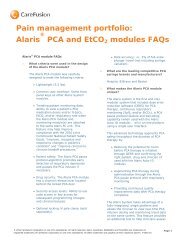 Alaris PCA and EtCO2 modules FAQs - CareFusion