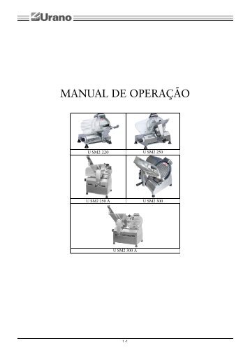 Manual dos cortadores de frios USM 2 - Urano