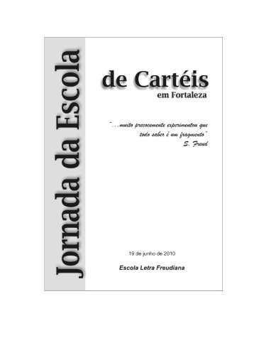 Jornada de Cartéis em Fortaleza – 2010 - Escola Letra Freudiana