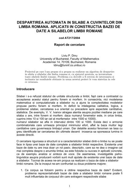 Analiza silabelor din limba romana.pdf - Profs.info.uaic.ro