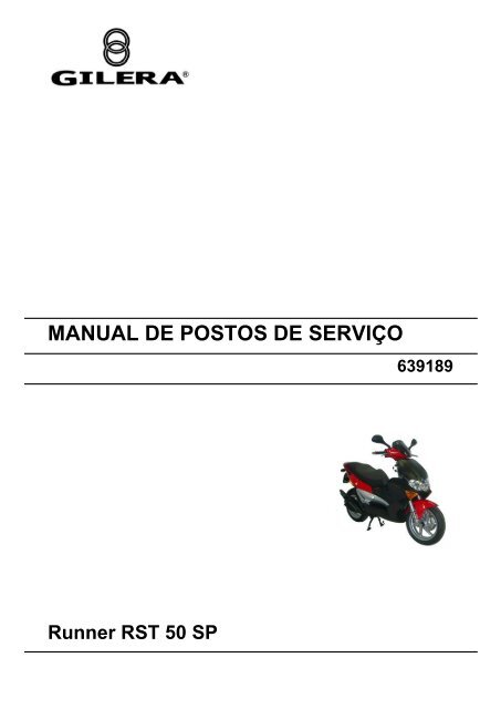 MANUAL DE POSTOS DE SERVIÇO Runner RST 50 SP