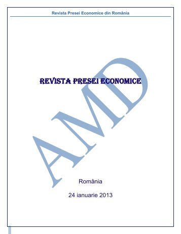 Revista Presei Economice - Adrian Marius Dobre
