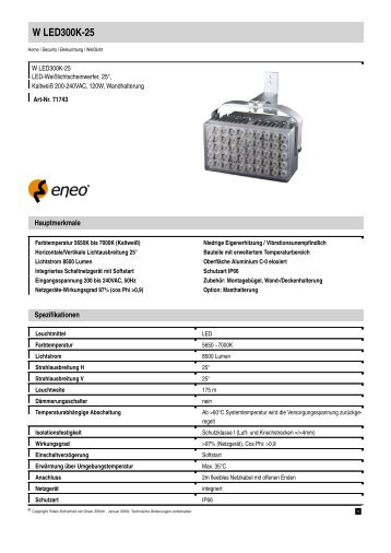 eneo W LED300K-25 - video-sicherheit.NET