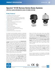 Spectra® IV SE Horizon Series Dome Systems - video-sicherheit.NET