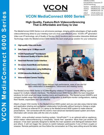 VCON Media Connect 6000 - Videoconferencia