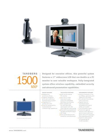 Tandberg 1500 MXP, Videokonferenz - Videoconferencia