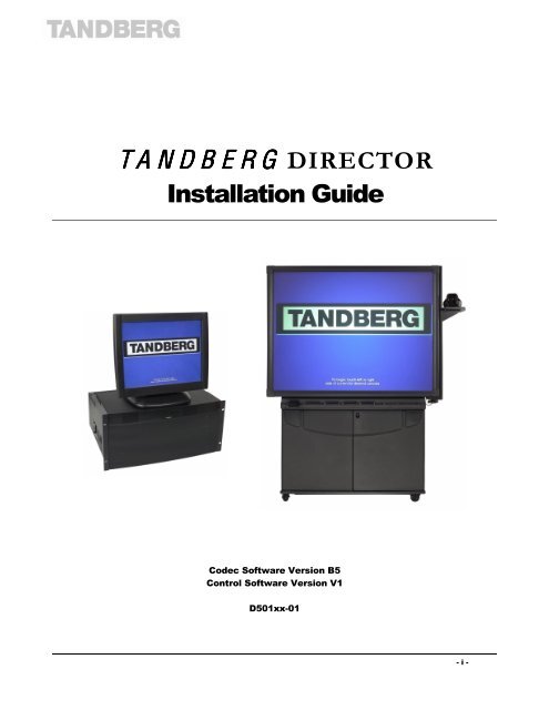 Cisco Tandberg Director Installation Sheet Vidofon