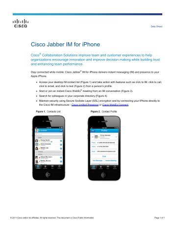 Cisco Jabber IM for iPhone - Vidofon