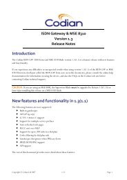 Codian ISDN Gateway Version 1.3 (1.1) Release Notes - Vidofon