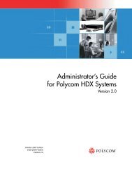 Polycom HDX Serie Admin Guide - Vidofon