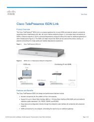 Cisco TelePresence ISDN Link Data Sheet - Videoconferencia